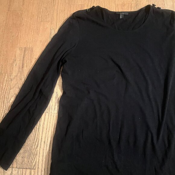 COS Cotton Long Sleeve Shirt Black Oversized Comfy Casual Sz XS - Picture 4 of 5